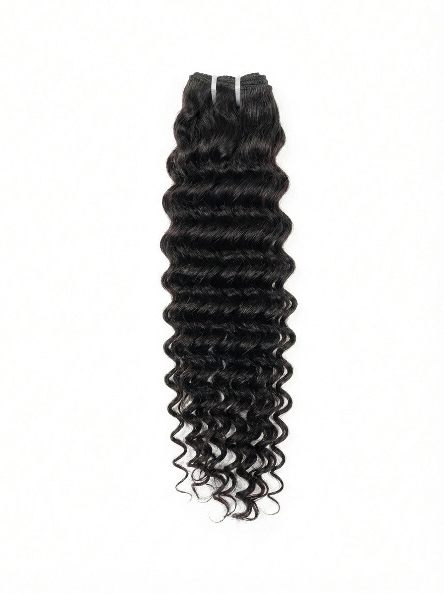 Deep wave curly raw hair bundle extensions Greenville SC